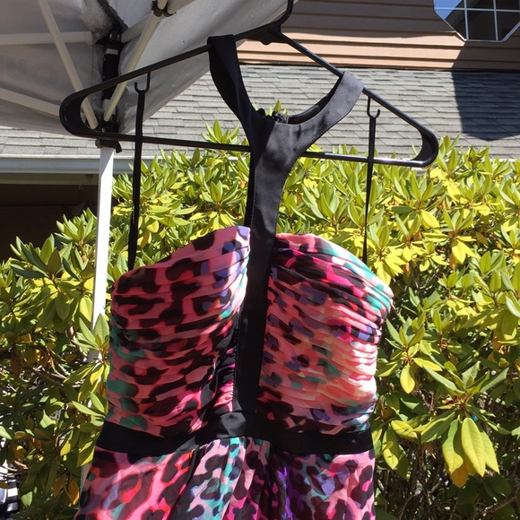 Bebe Pink Cheetah Dress - Picture 1 of 4